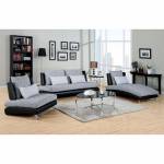 SAILLON 2 Pc. Set SOFA + CHAIR Gray & Black